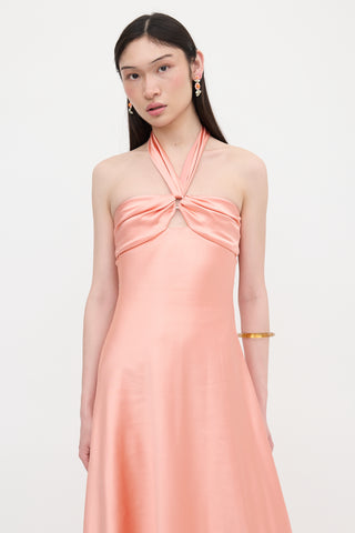 Simkhai Satin Halter Dress