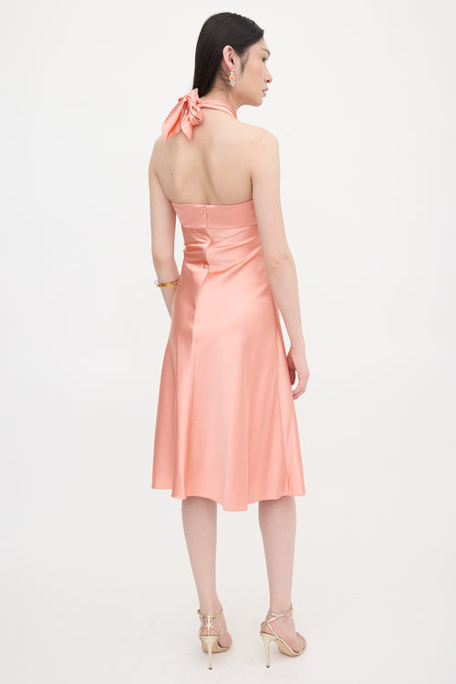 Simkhai Satin Halter Dress