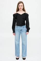 Simkhai Satin Off Shoulder Top