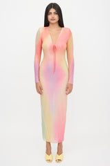 Self-Portrait Mesh Embellished Maxi Dress