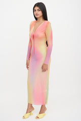 Self-Portrait Mesh Embellished Maxi Dress