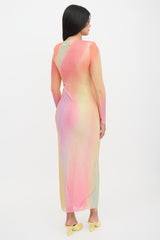 Self-Portrait Mesh Embellished Maxi Dress