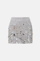 Simkhai Wool Embellished Mini Skirt