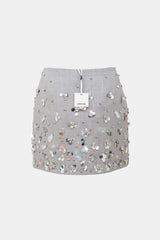 Simkhai Wool Embellished Mini Skirt