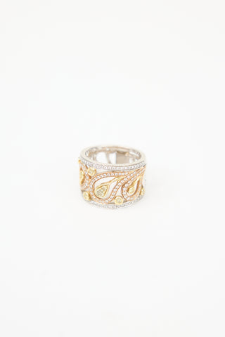 Fine Jewelry 18K Gold & Diamond Paisley Ring