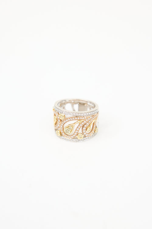 Fine Jewelry 18K Gold & Diamond Paisley Ring