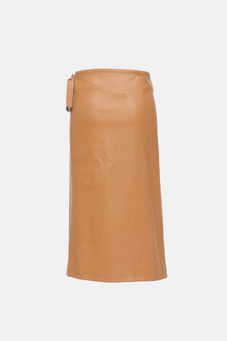 Simon Miller Vegan Leather Wrap Skirt