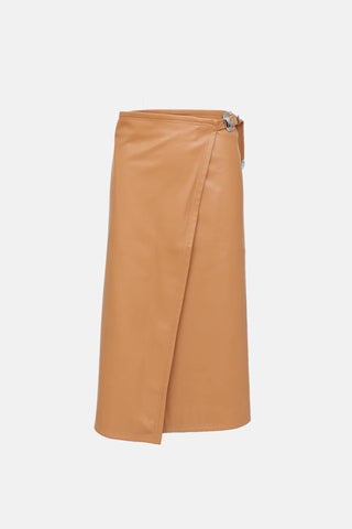Simon Miller Vegan Leather Wrap Skirt