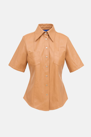 Faux Leather Shirt