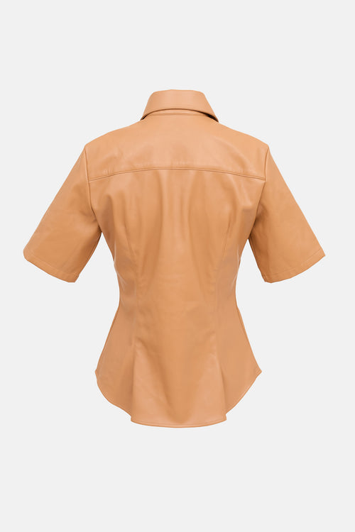 Faux Leather Shirt