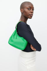 Simon Miller Green & Silver Leather Snap Bag
