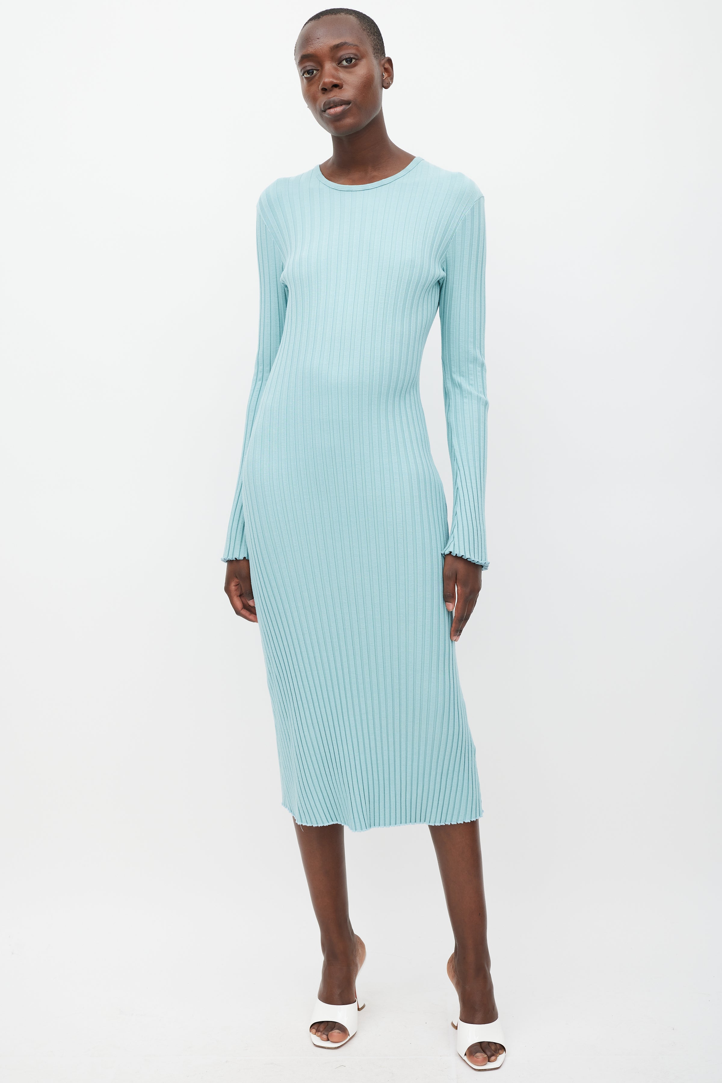 simon miller dress Simon Miller // Teal Ribbed Maxi Dress – VSP Consignment