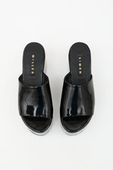 Simon Miller Faux Patent Blackout Platform Sandal