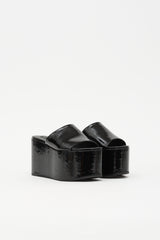 Simon Miller Faux Patent Blackout Platform Sandal