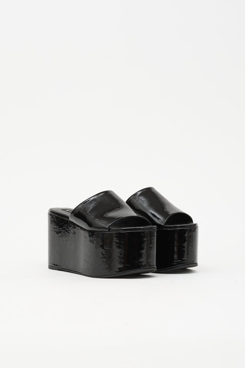 Simon Miller Faux Patent Blackout Platform Sandal