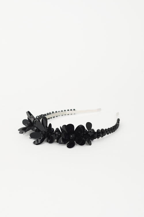 Simone Rocha Beaded Floral Headband