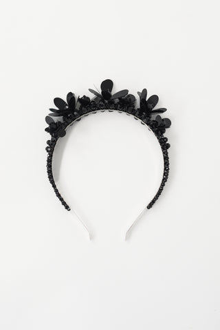 Simone Rocha Beaded Floral Headband