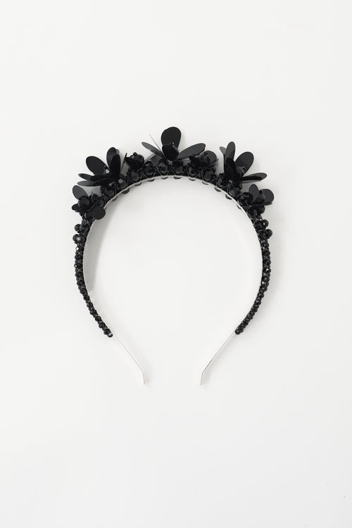 Simone Rocha Beaded Floral Headband