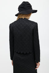Simone Rocha Black Brocade Dress & Blazer Set