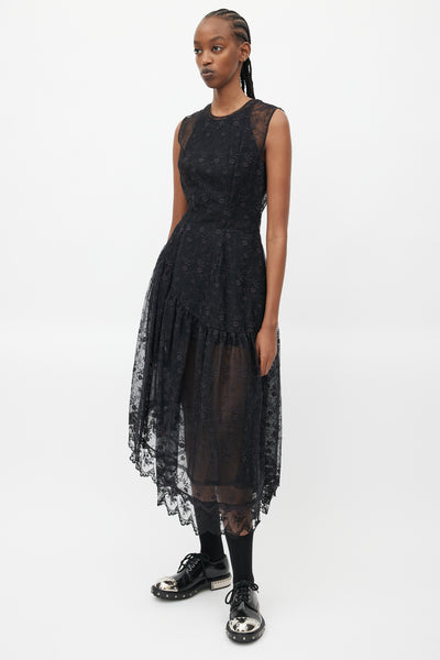 Simone Rocha // Black Floral Lace Sheer Dress – VSP Consignment