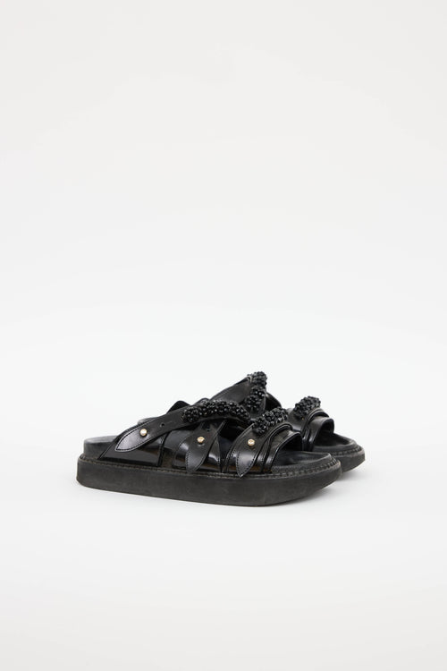 Simone Rocha Beaded Cross-Over Slide