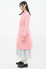 Simone Rocha FW 2013 Pink Neoprene Mid Length Coat