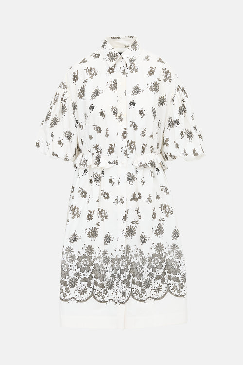 Simone Rocha Floral Shirt Dress