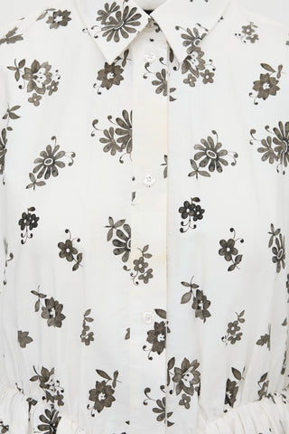 Simone Rocha Floral Shirt Dress