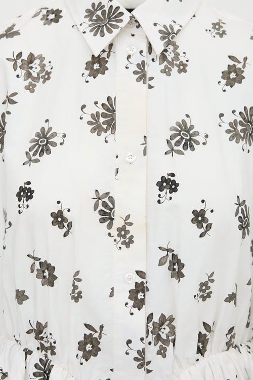 Simone Rocha Floral Shirt Dress