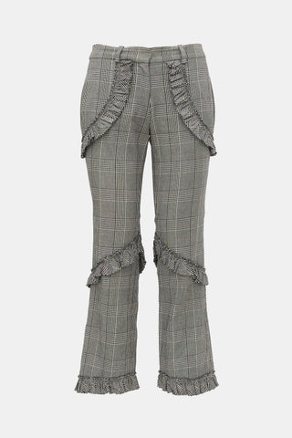 Simone Rocha Glen Check Ruffled Trouser
