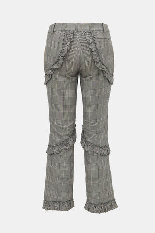 Simone Rocha Glen Check Ruffled Trouser