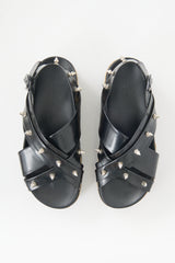 Simone Rocha Leather Stud Embellished Platform Sandal