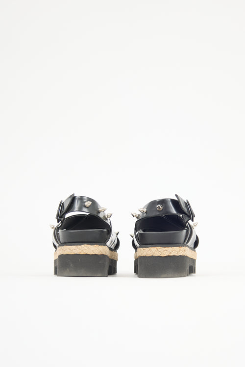 Simone Rocha Leather Stud Embellished Platform Sandal