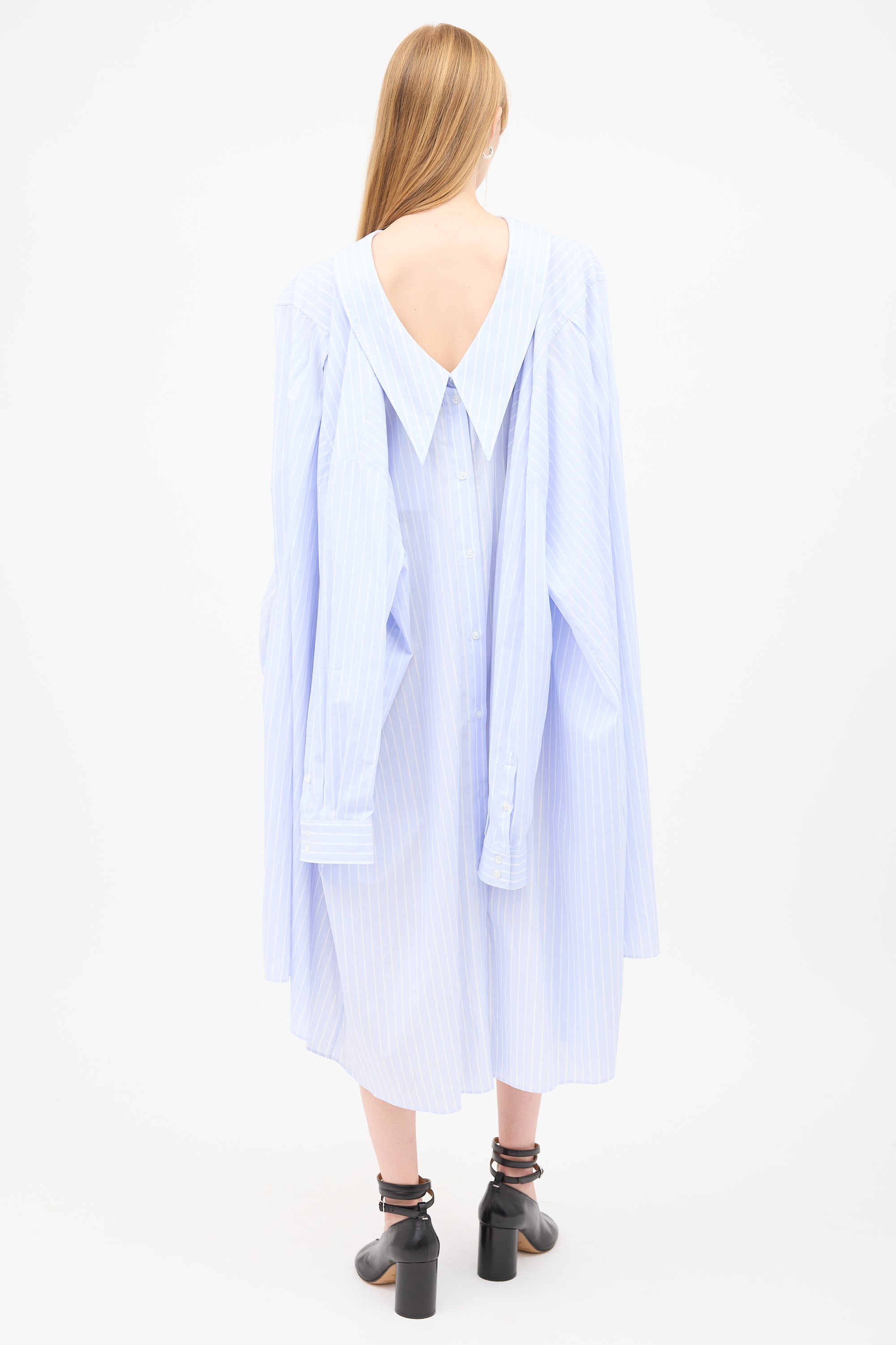 Simone Rocha // Pinstripe Four Sleeve Shirt Dress VSP Consignment Simone Rocha // Pinstripe Four Sleeve Shirt Dress VSP Consignment