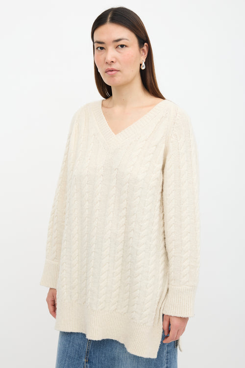 Simone Rocha Oversized Cable Knit Sweater