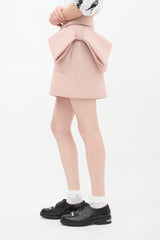 Simone Rocha Pink Neoprene Bow Mini Skirt