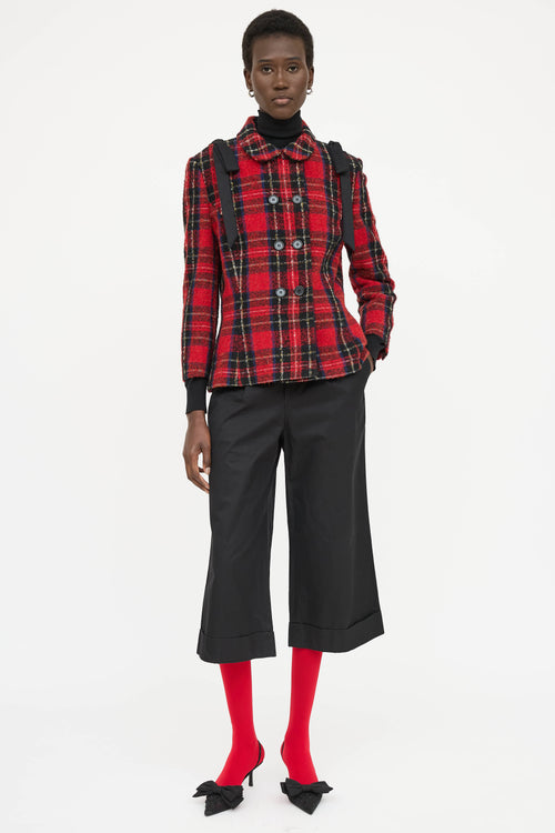 Simone Rocha Plaid Bow Jacket