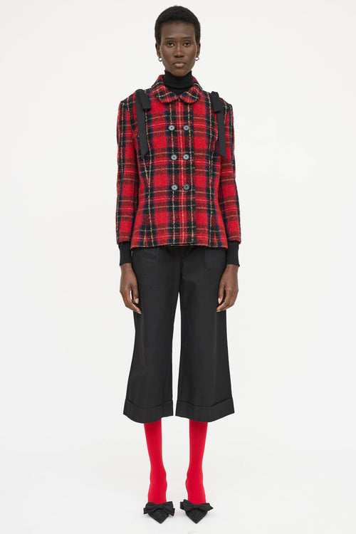 Simone Rocha Plaid Bow Jacket