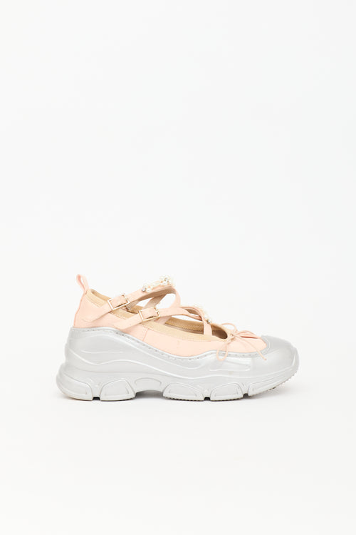 Simone Rocha Satin Trek Ballerina Sneaker