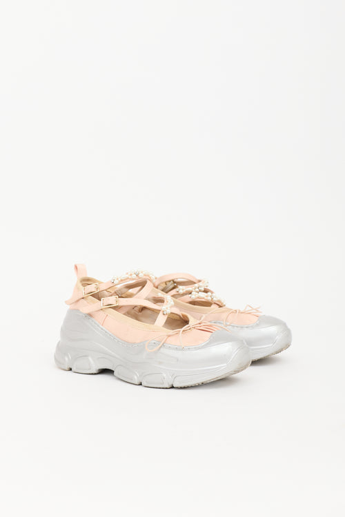 Simone Rocha Satin Trek Ballerina Sneaker