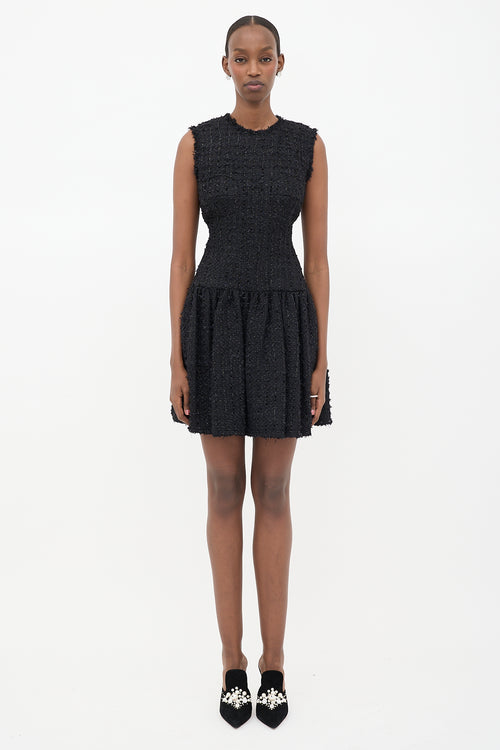 Simone Rocha Tweed Sleeveless Mini Dress