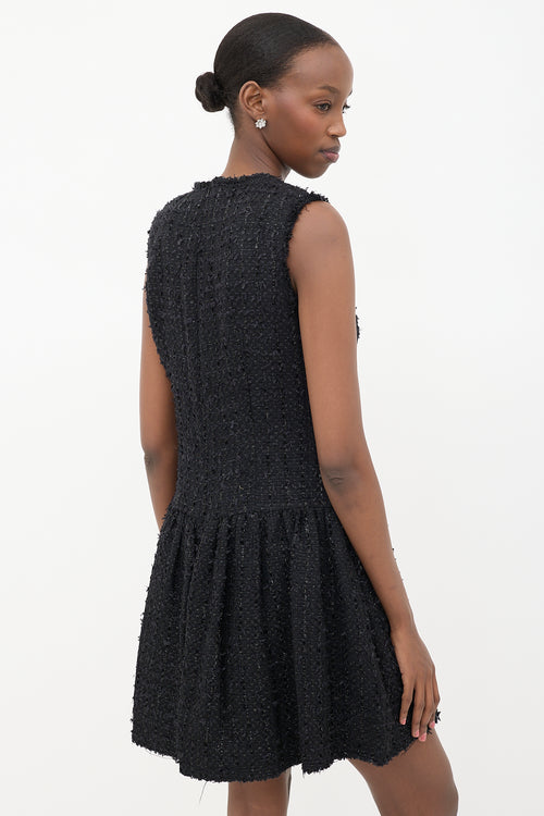 Simone Rocha Tweed Sleeveless Mini Dress