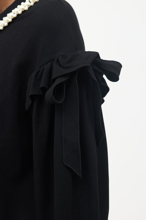 Simone Rocha Embellished Puff Sleeve Top