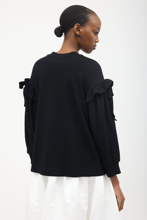 Simone Rocha Embellished Puff Sleeve Top