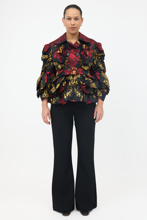 Simone Rocha FW 2019 Ruched Jacquard Jacket