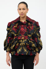Simone Rocha FW 2019 Ruched Jacquard Jacket