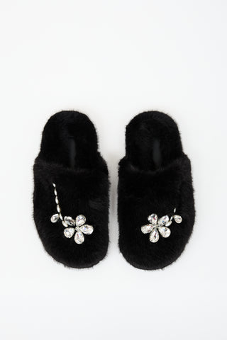 Simone Rocha Faux Fur Slipper Mule