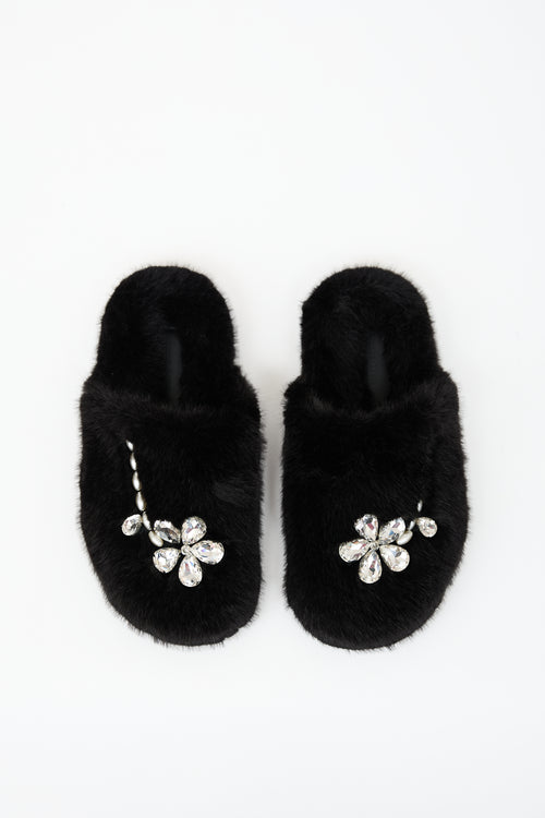 Simone Rocha Faux Fur Slipper Mule