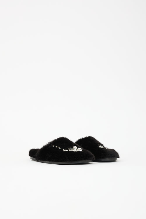 Simone Rocha Faux Fur Slipper Mule