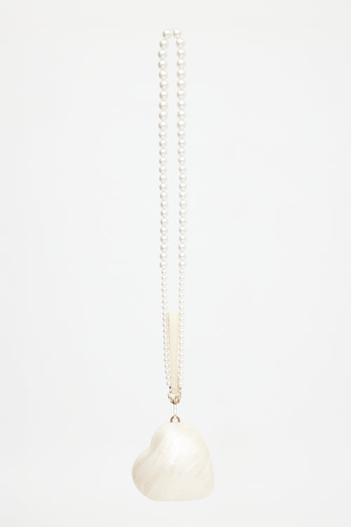 Simone Rocha Faux Pearl Heart Bag